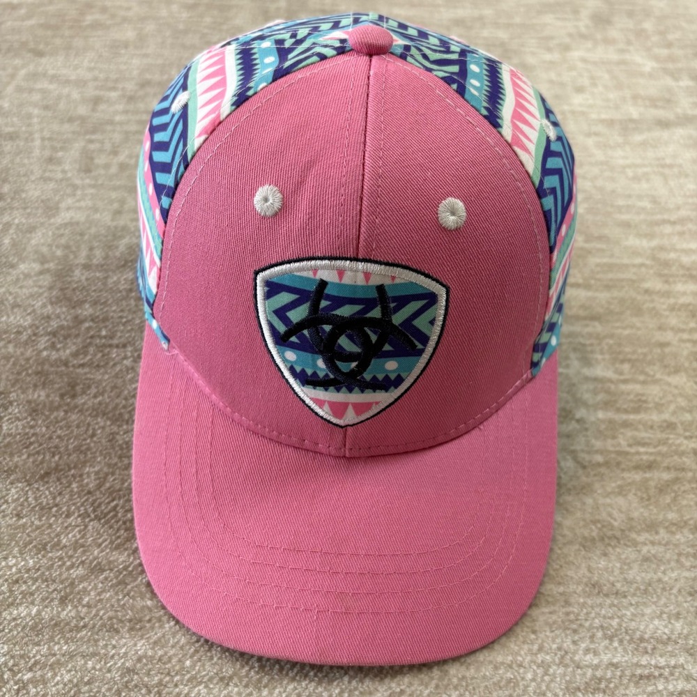 Ariat Youth Pink Aztec Print Baseball‎ Cap Girl's One Size